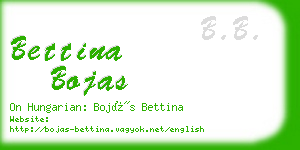 bettina bojas business card